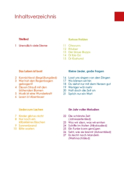 Preview: Liederbuch Inhalt
