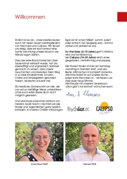 Preview: Liederbuch Inhalt